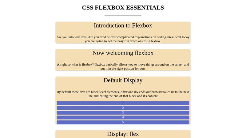 Best Practices: Comments, CSS, Flexbox