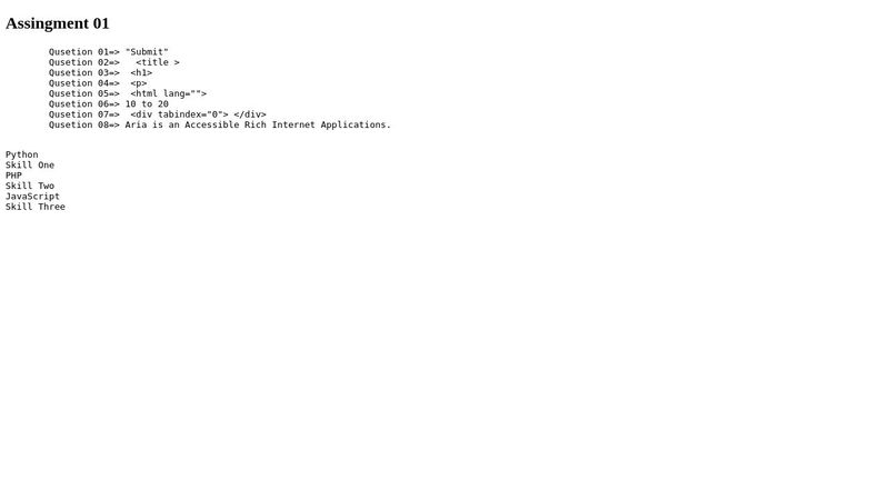 HTML Assignment (35-37)