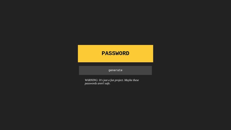 Simple Password Generator