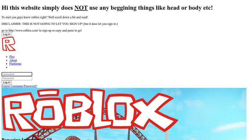 ROBLOX Website Test