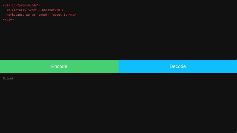 Encoding/Decoding HTML Char Entities