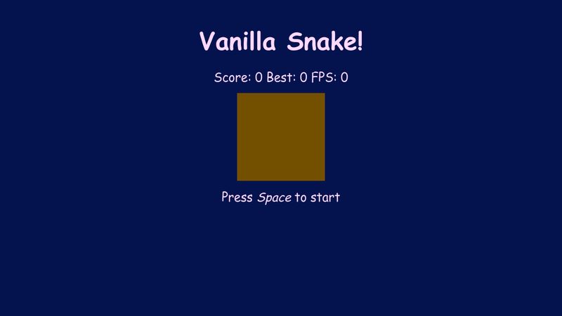 Make Snake with vanilla JavaScript