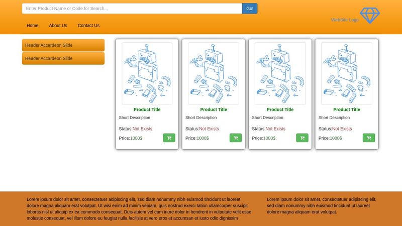 Bootstrap Template - Html & CSS Only
