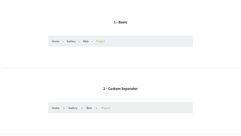 List of cool breadcrumb styles