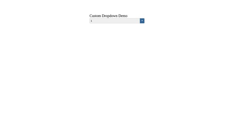 Custom Dropdown