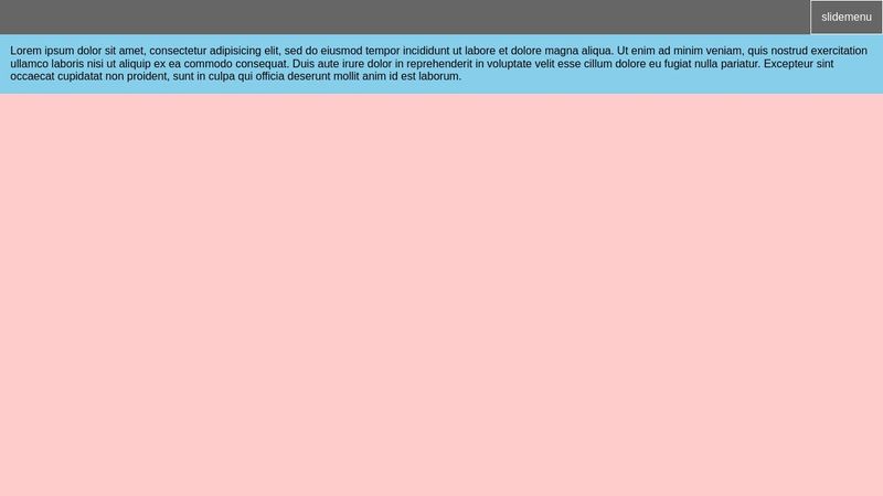 slide menu + css translate animation