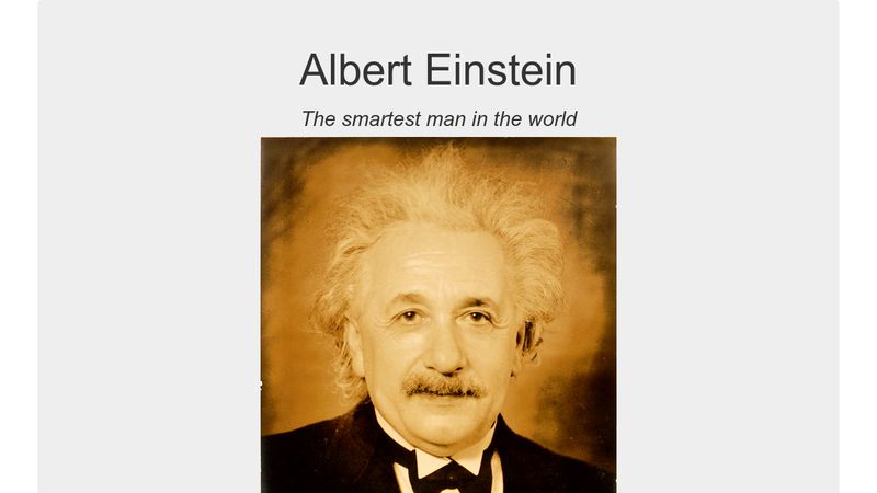 Albert Einstein Tribute Page