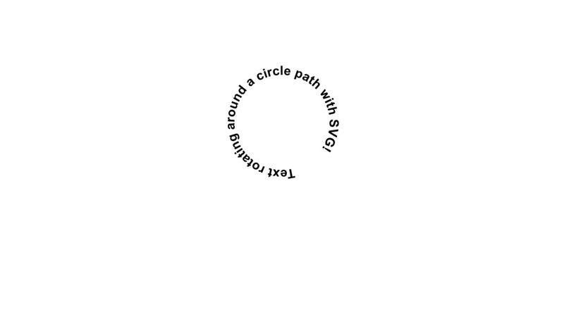 Circle text rotation with SVG