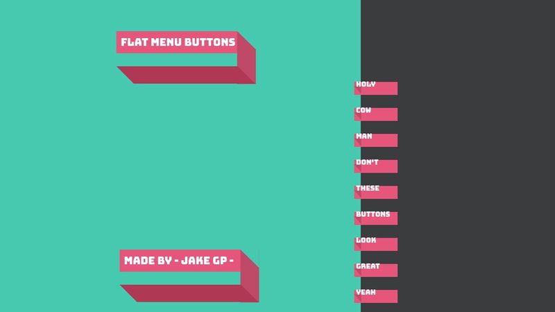 Flat Menu Buttons - CSS Only