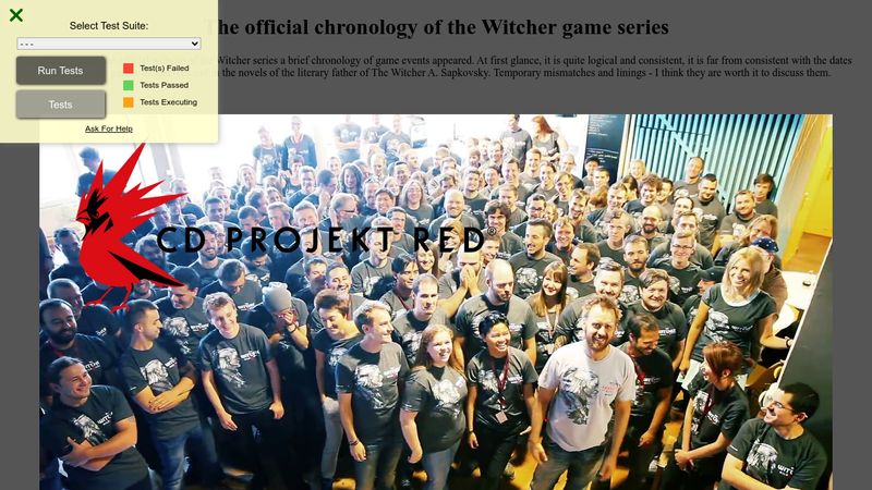 The Witcher Game Series Timeline