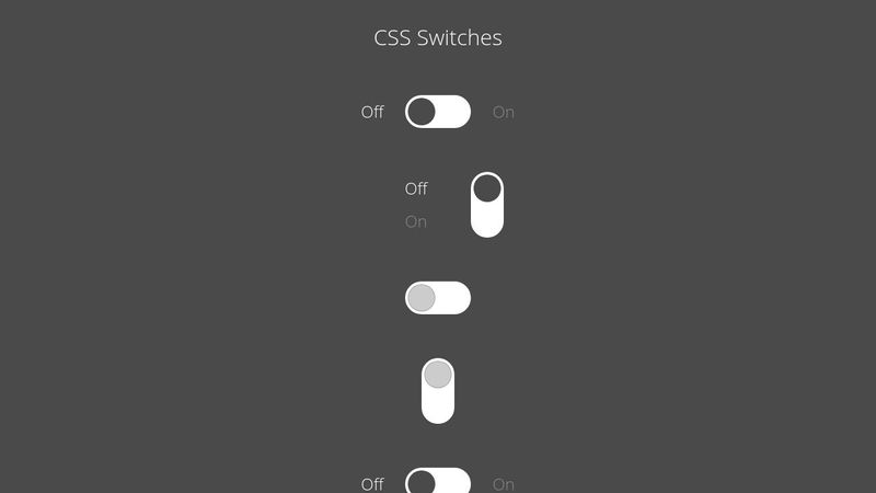 On/Off CSS Switches