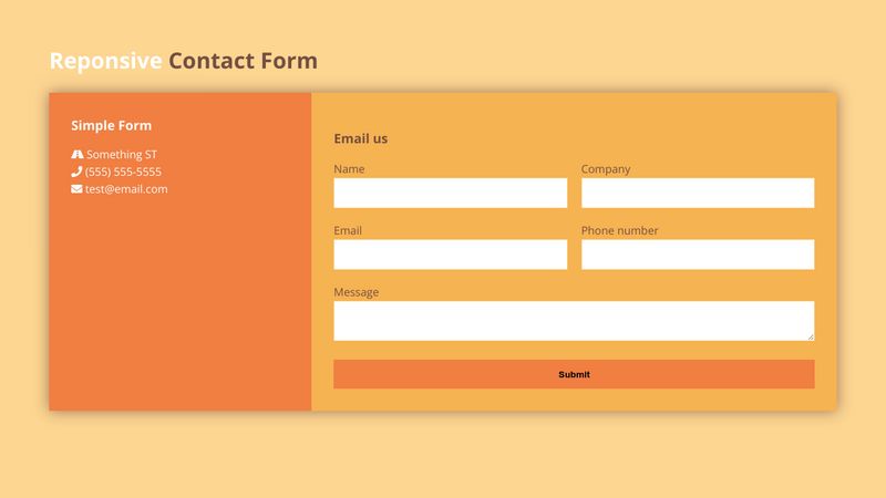 Responsive Contact Form Using Grid