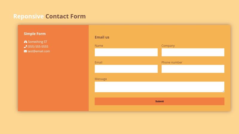 Responsive contact form using Grid