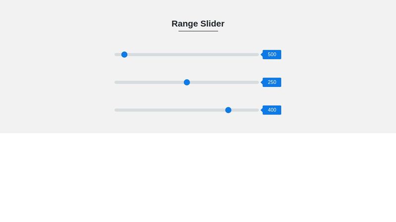 CSS +JavaScript Price Range Slider