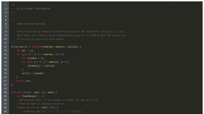 Longest Common Substring - Javascript