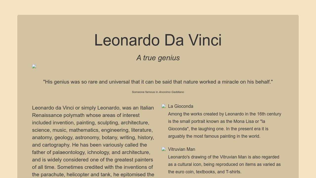 Pens tagged leonardo da vinci on CodePen