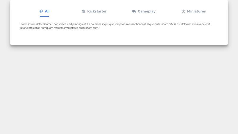 Pure CSS Tabs With Indicator