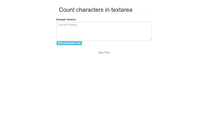 Textarea character counter