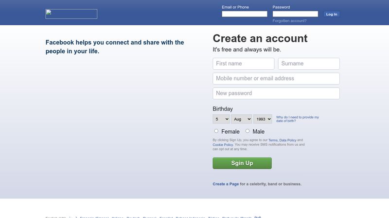 Facebook Clone [Front-End]