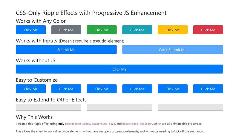 Creating a ripple effect with CSS