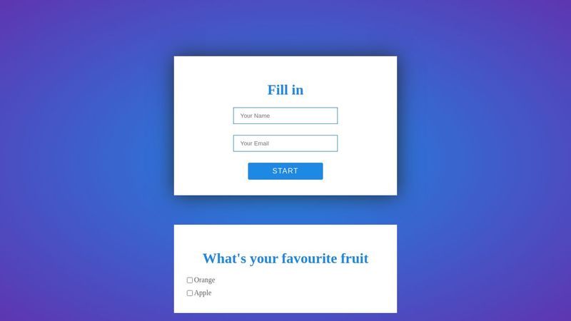 CSS animated quiz