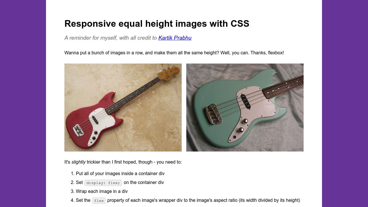 Responsive equal height images with CSS