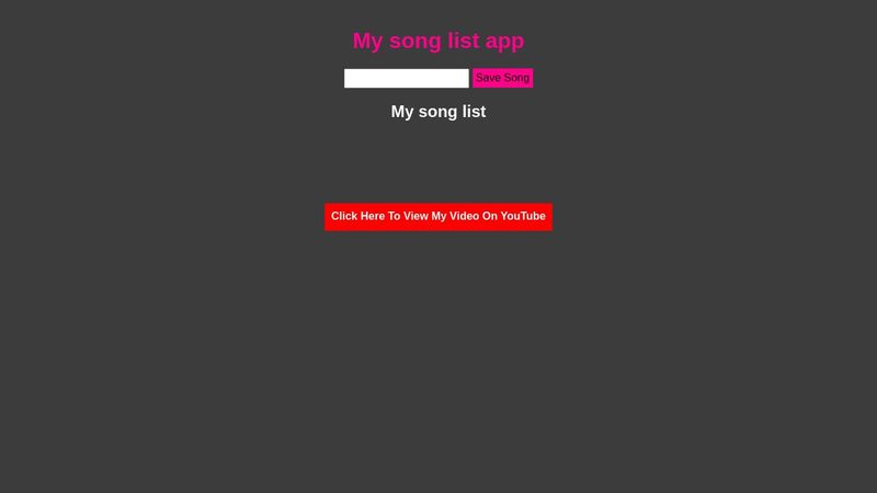 JavaScript-My Song List App-LocalStorage