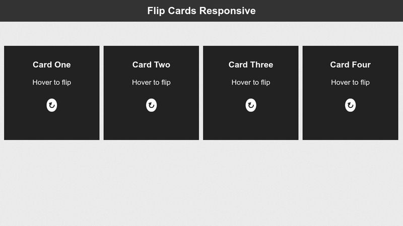 Flip Cards Responsive - Pure CSS