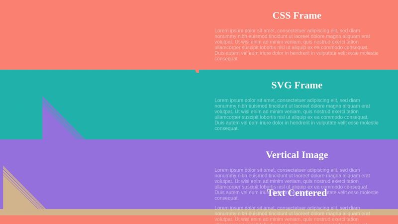CSS and SVG Picture Frames