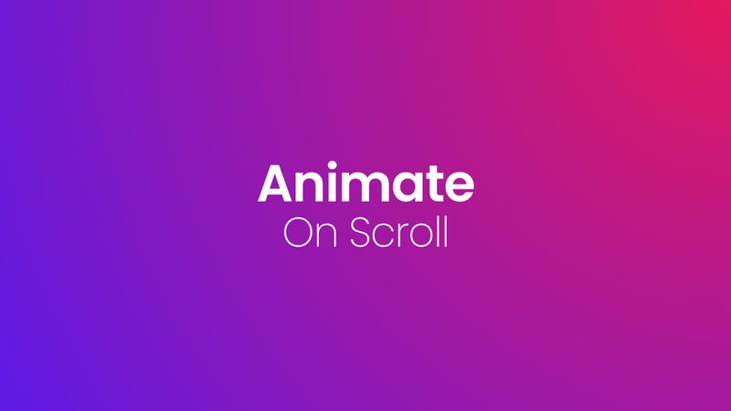 Animate on Scroll - Pure CSS/JS