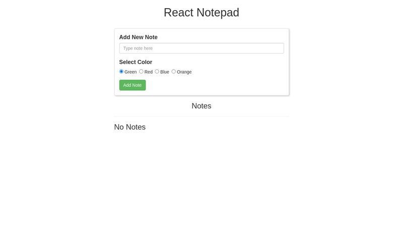 React Notepad