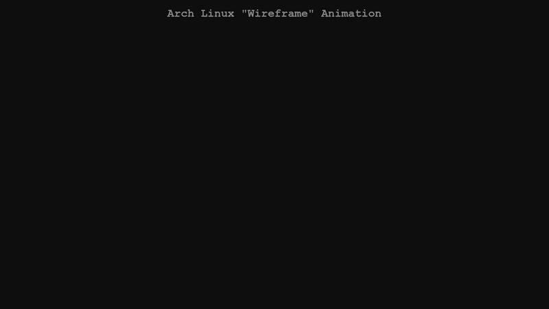 codepen-arch-linux-wireframe-animation