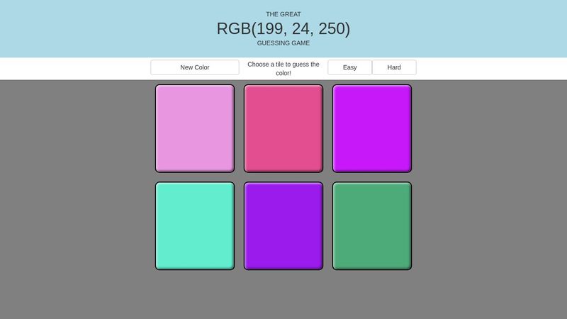 Color Guessing Game