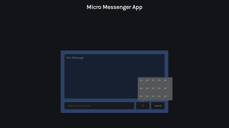 Chat messenger with emojies Vanilla HTML, CSS, JS