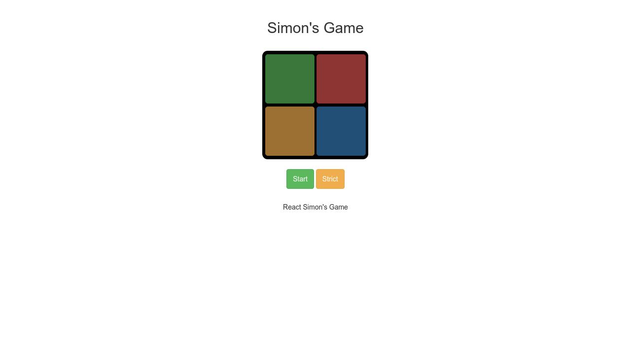 Simon Says Game in React 
