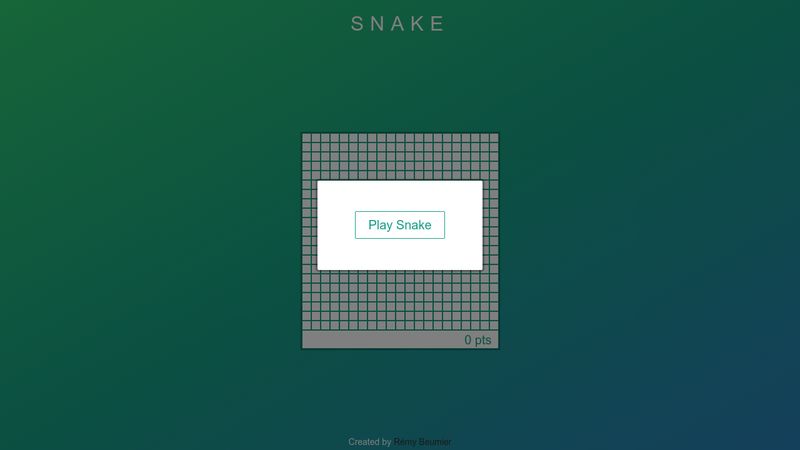 Play the Classic Snake Game in Your Browser, Built with HTML, CSS