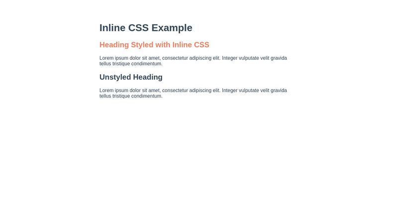 Inline CSS Example