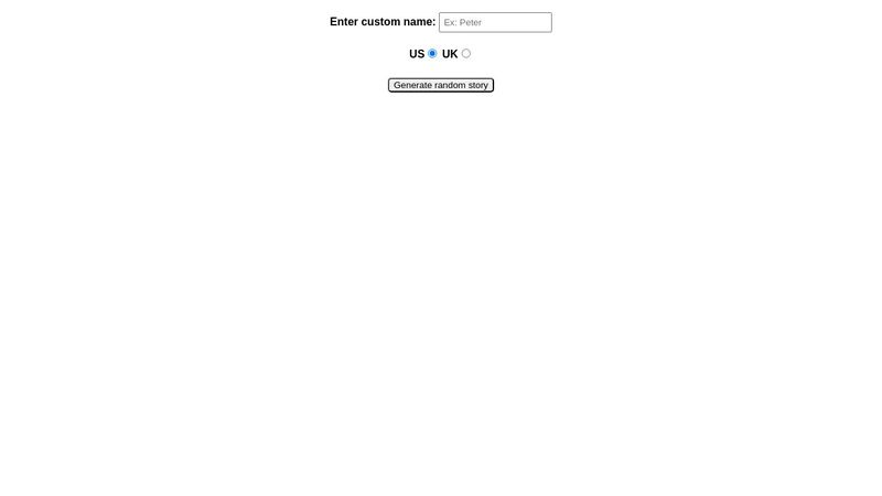 chapter 1 assessment-silly story generator - MDN JavaScript
