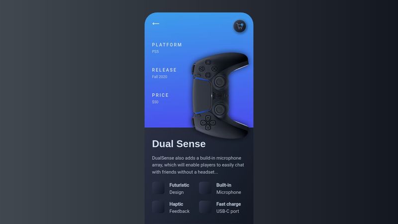 UI design product image.