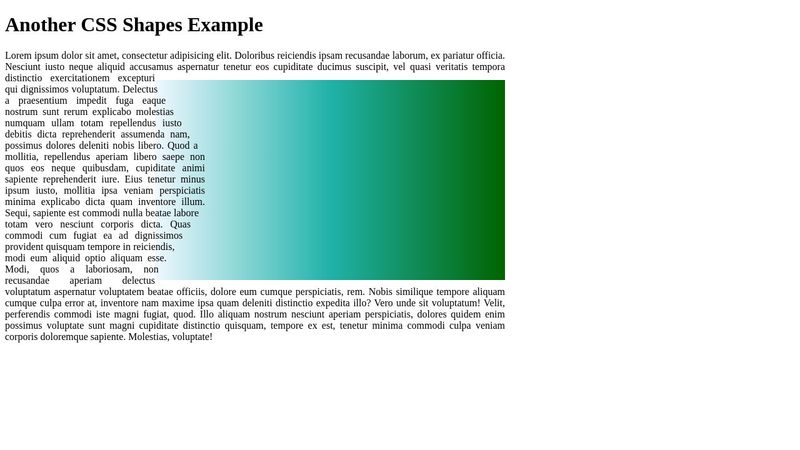 Another CSS Shapes Example