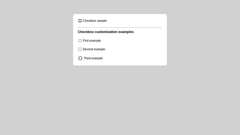 Easy custom checkbox HTML/CSS