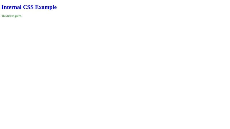 Internal CSS - Precia