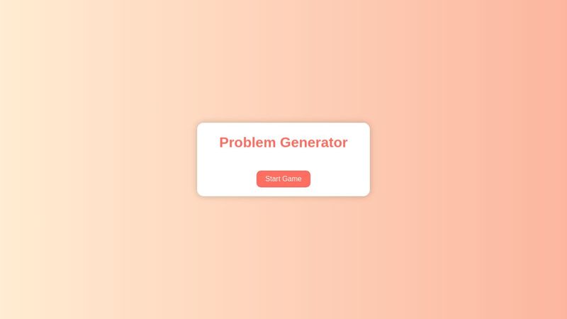 Math Problem Generator