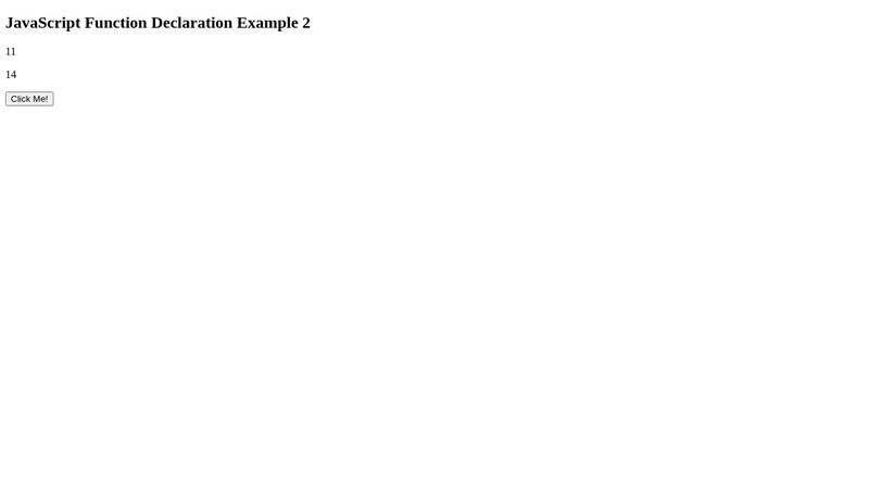 JavaScript Function Declaration Example 2