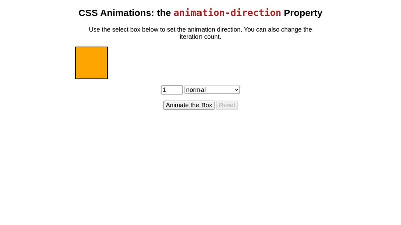 CSS Animations: the animation-direction Property