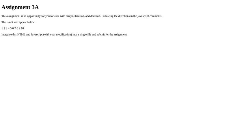 Assignment 3A