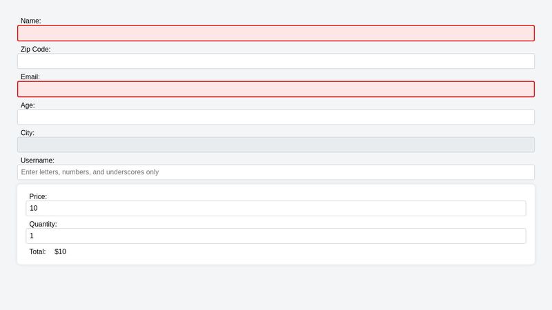 2.3 Form Validation