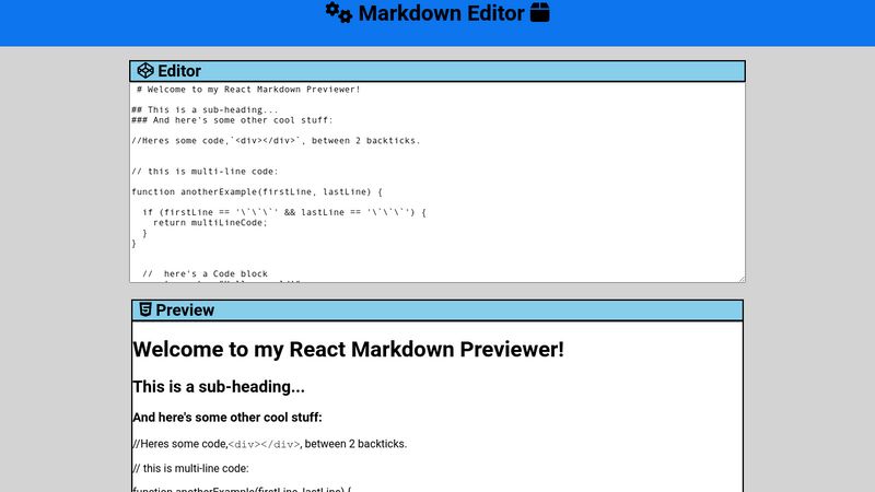 a basic Markdown Editor