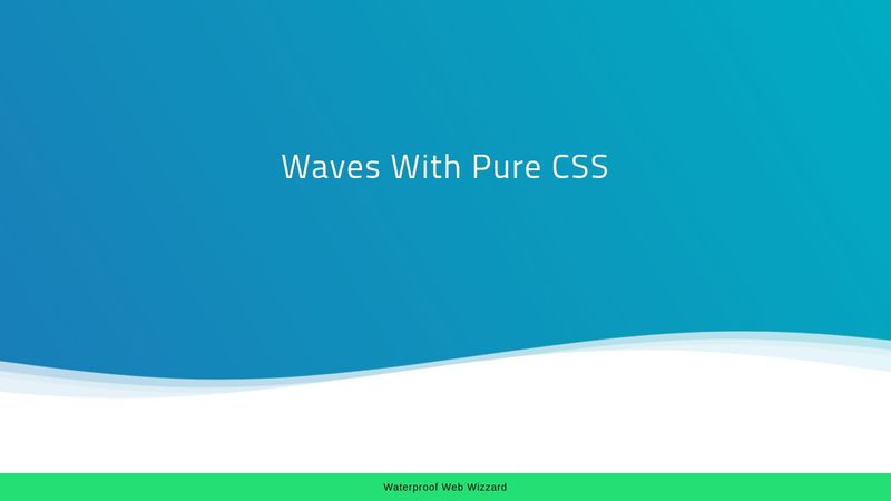 Animated waves with pure CSS // HTML and CSS (SCSS)