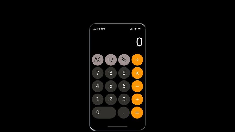 iPhone X Calculator, HTML, CSS + Tailwind, JS
